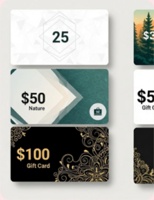 Gift card preview